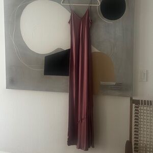 Nili Lotan New With Tags silk cami maxi dusty rose pink